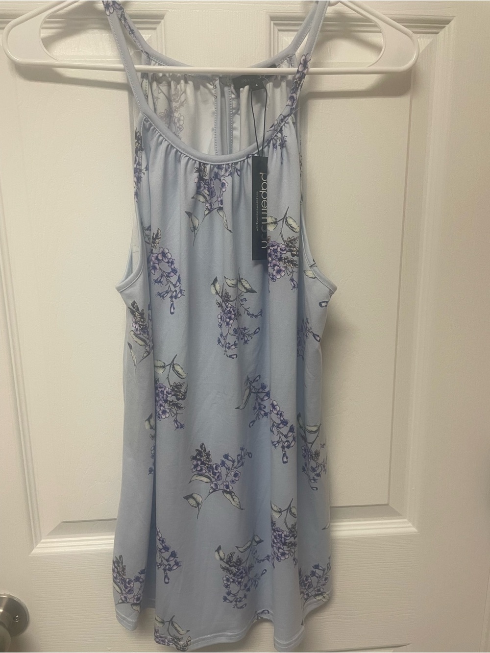 Papermoon Light Blue Floral Halter Cami